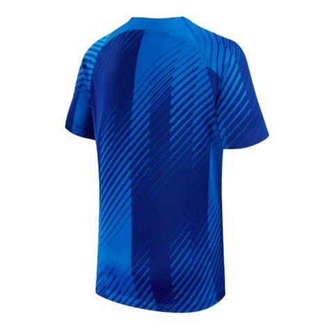 2024-2025 Barcelona Pre-Match Shirt (Blue) - Kids (Pau Victor 18)