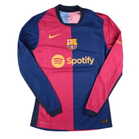 2024-2025 Barcelona Vapor Home Long Sleeve Shirt (Pau Victor 18)