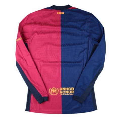 2024-2025 Barcelona Vapor Home Long Sleeve Shirt (Pau Victor 18)