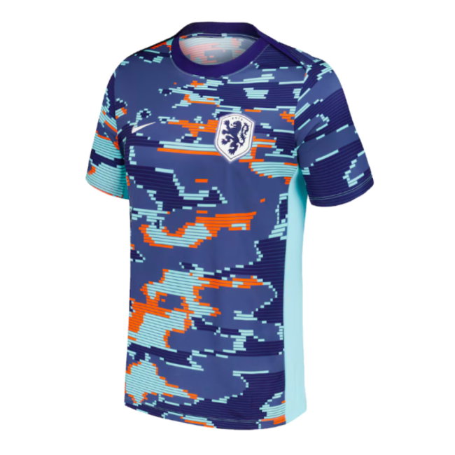 2024-2025 Netherlands Pre-Match Training Shirt (Blue) - Kids (Cruyff 14)