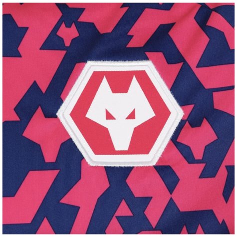 2024-2025 Wolves Pre Match T-Shirt - Blue/Pink (Bellegarde 27)