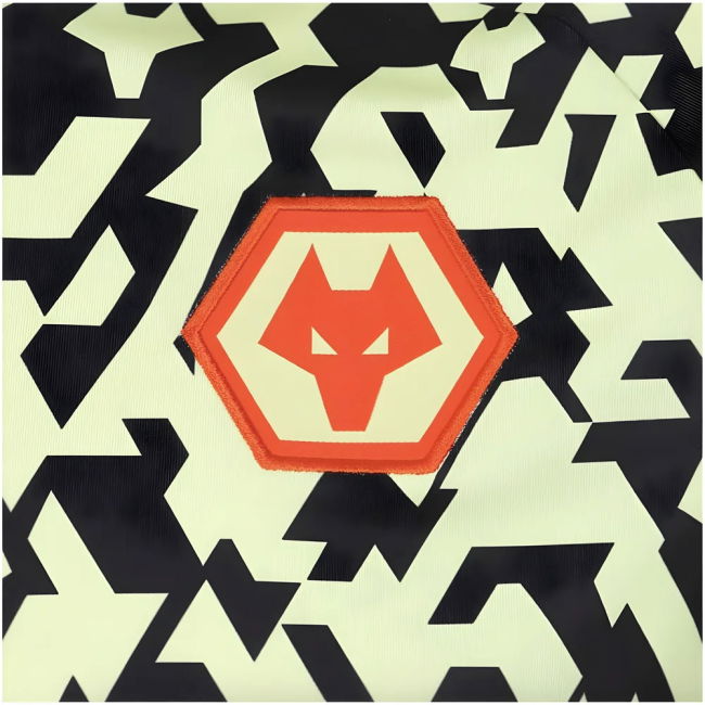 2024-2025 Wolves Pre Match T-Shirt - Black/Lime