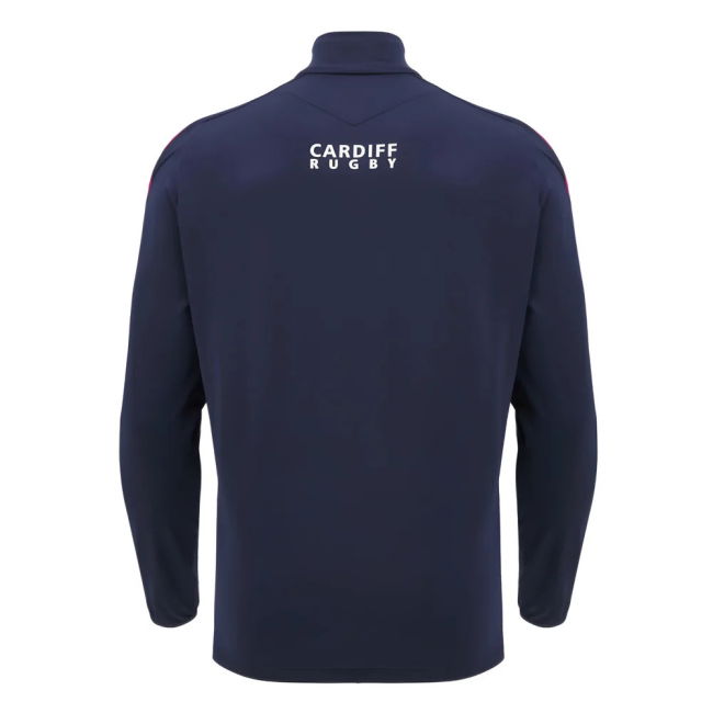 2024-2025 Cardiff Blues Rugby Heavy 1/4 Zip Top (Navy)