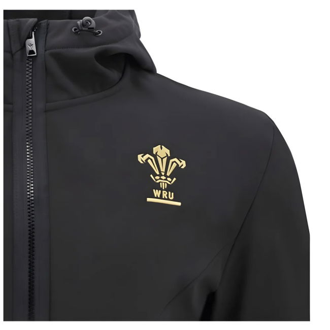 2024-2025 Wales WRU Rugby Softshell Jacket (Black)