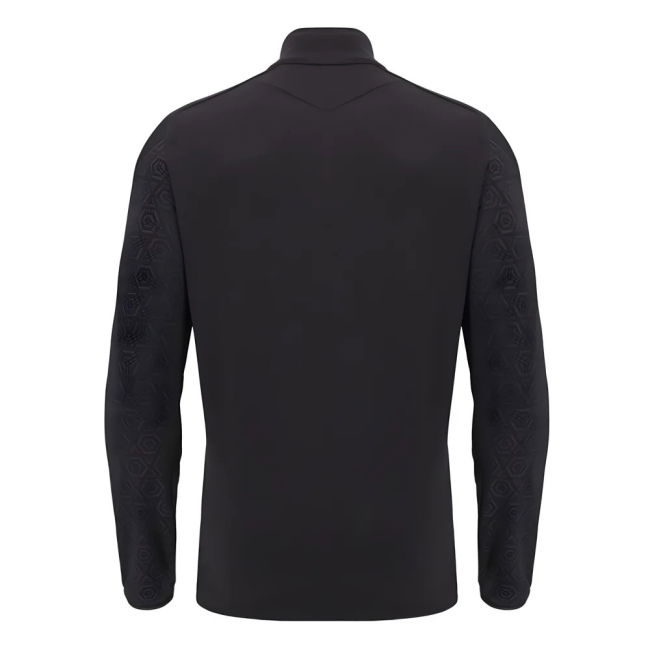 2024-2025 Wales Rugby Training 1/4 Zip Top (Black)