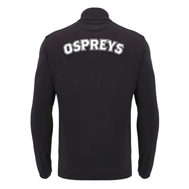 2024-2025 Ospreys Rugby Training 1/4 Zip Top (Black)