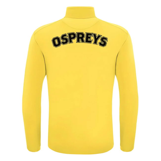 2024-2025 Ospreys Rugby 1/4 Zip Training Top (Yellow)