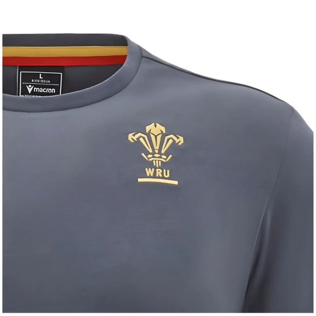 2024-2025 Wales Rugby Travel Cotton T-Shirt (Anthracite)