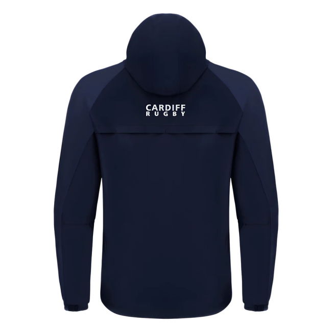 2024-2025 Cardiff Blues Rugby Full Zip Waterproof Jacket (Navy)