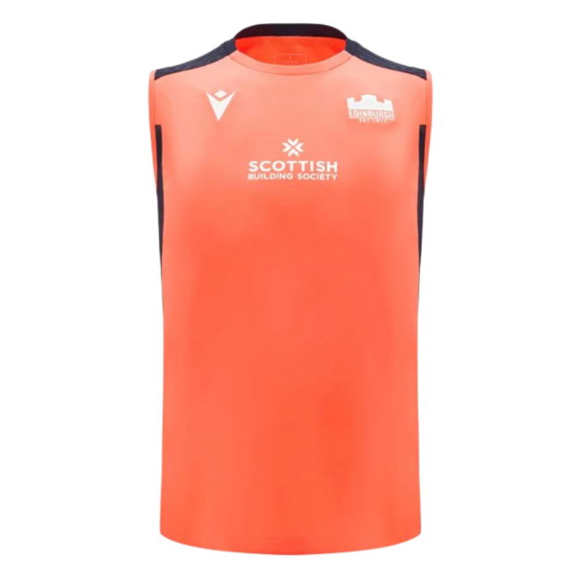 2024-2025 Edinburgh Rugby Sleeveless Jersey (Orange) (Your Name)