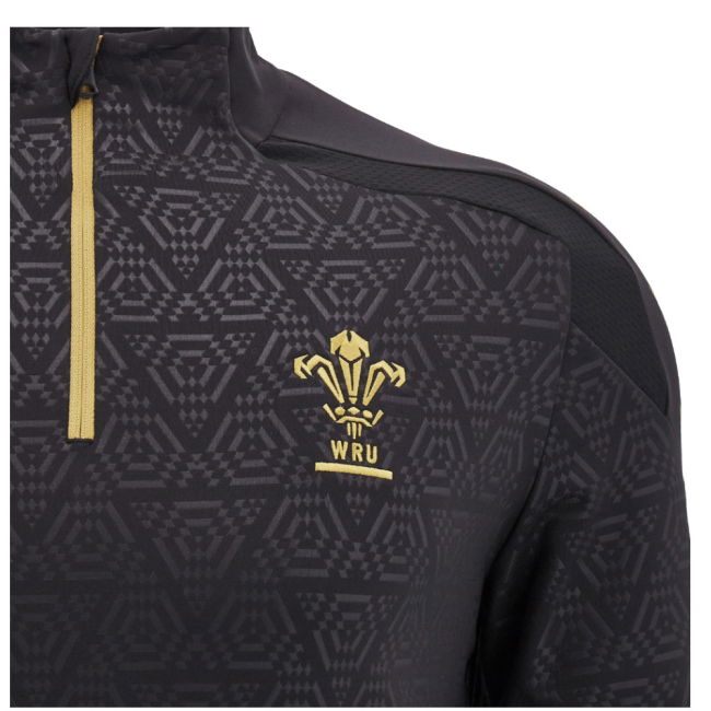 2024-2025 Wales WRU Rugby Anthem Jacket (Black) - Kids