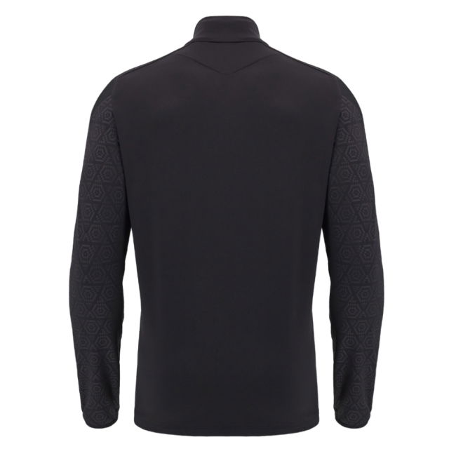 2024-2025 Wales WRU Rugby 1/4 Zip Training Top (Black) - Kids
