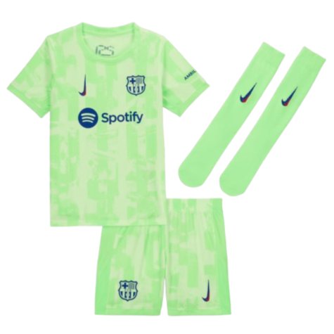 2024-2025 Barcelona Little Boys Third Mini Kit (Pau Victor 18)