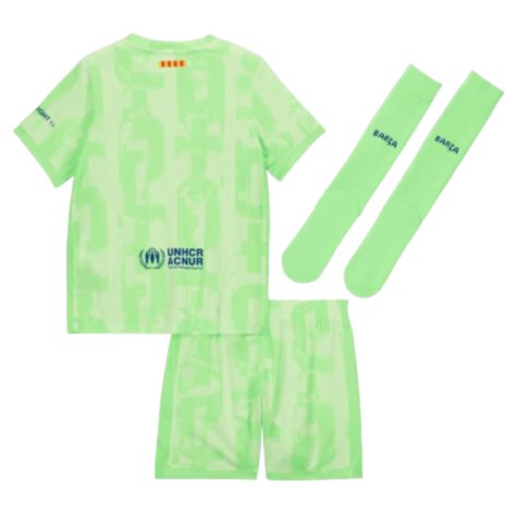 2024-2025 Barcelona Little Boys Third Mini Kit (Pau Victor 18)