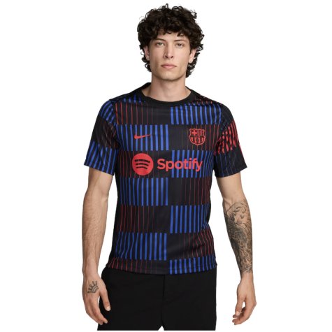 2024-2025 Barcelona Pre-Match Away Shirt (Navy) (Pau Victor 18)