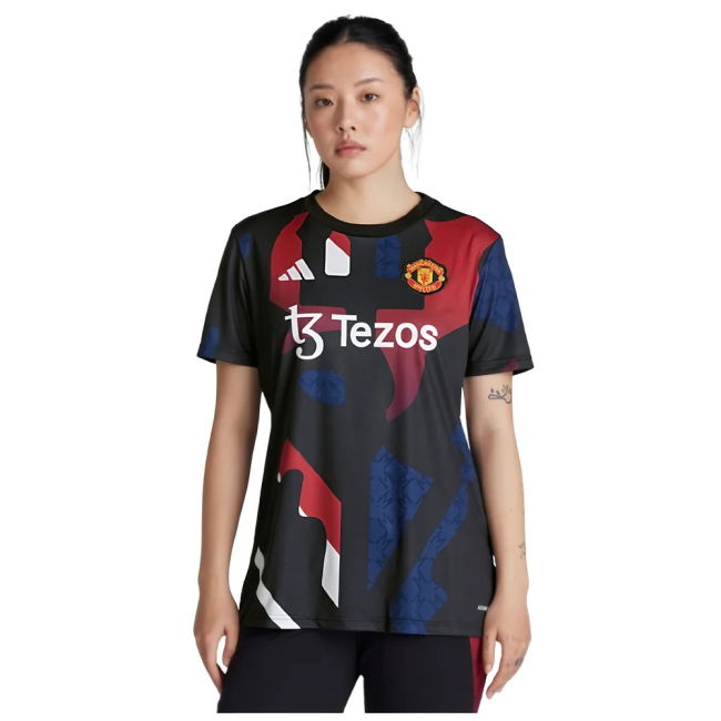 2024-2025 Man Utd Pre-Match Shirt (Black) - Womens (Dalot 20)