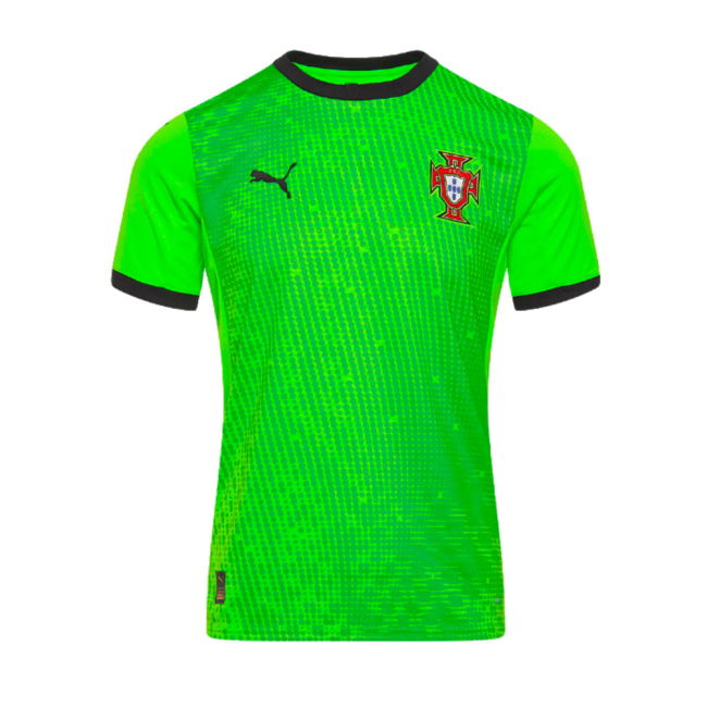 2025-2026 Portugal Home Goalkeeper Shirt (Green) (Your Name)