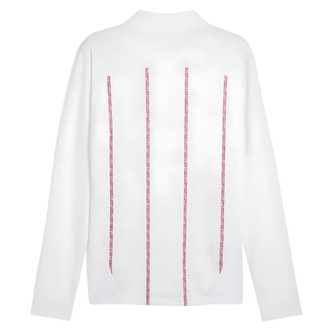 2024-2025 Man City Prematch 1/4 Zip Top (White)