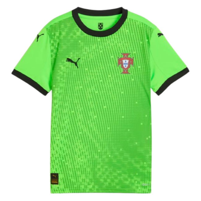 2025-2026 Portugal Home Goalkeeper Shirt (Green) - Kids (Jose Sa 12)