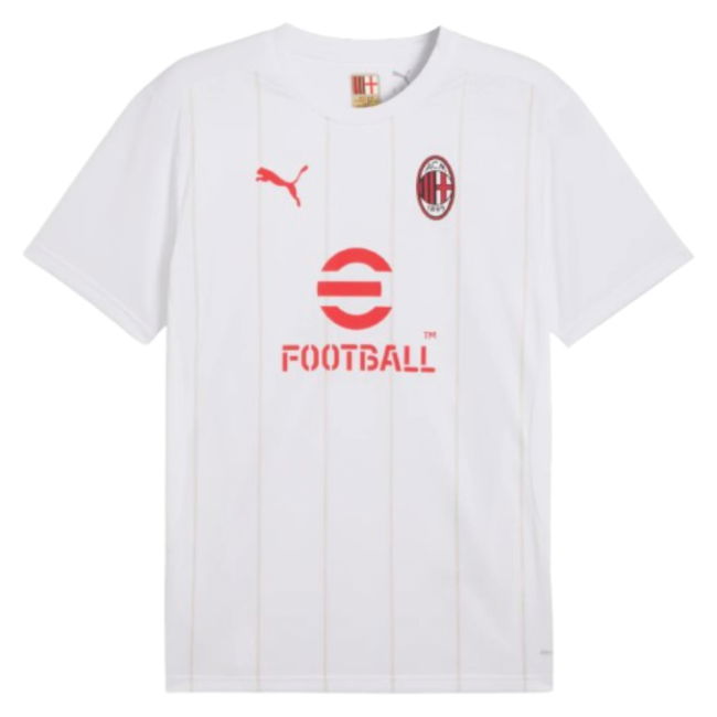2024-2025 AC Milan Prematch SS Jersey (White) (Your Name)