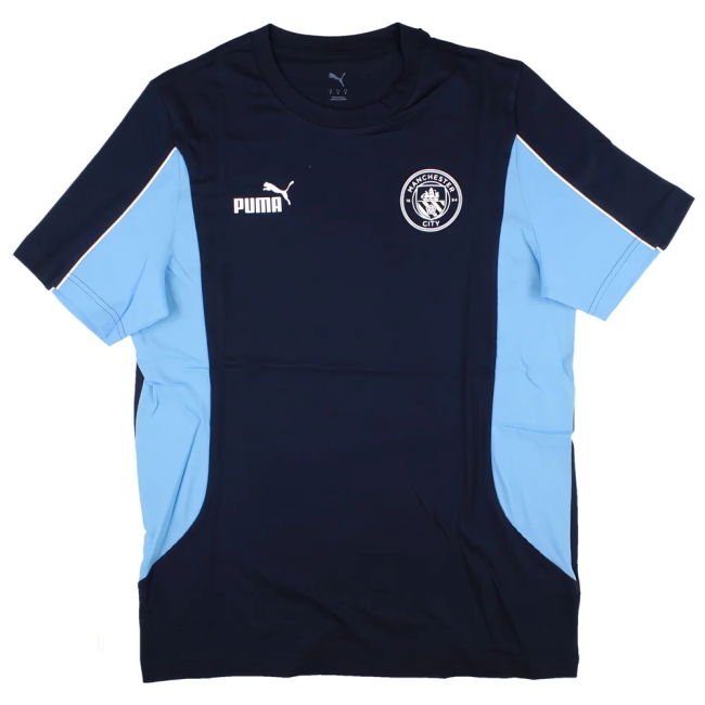 2024-2025 Man City FtblArchive Tee (Navy) (Khusanov 45)