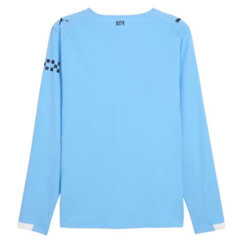 2025-2026 Man City Authentic Long Sleeve Home Shirt