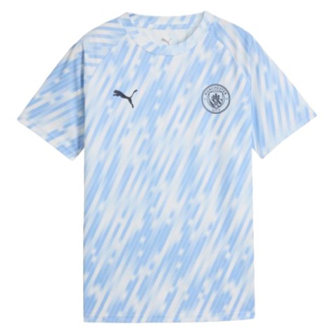2025-2026 Man City Warm Up Jersey (Silver Sky) - Kids (Hemp 11)