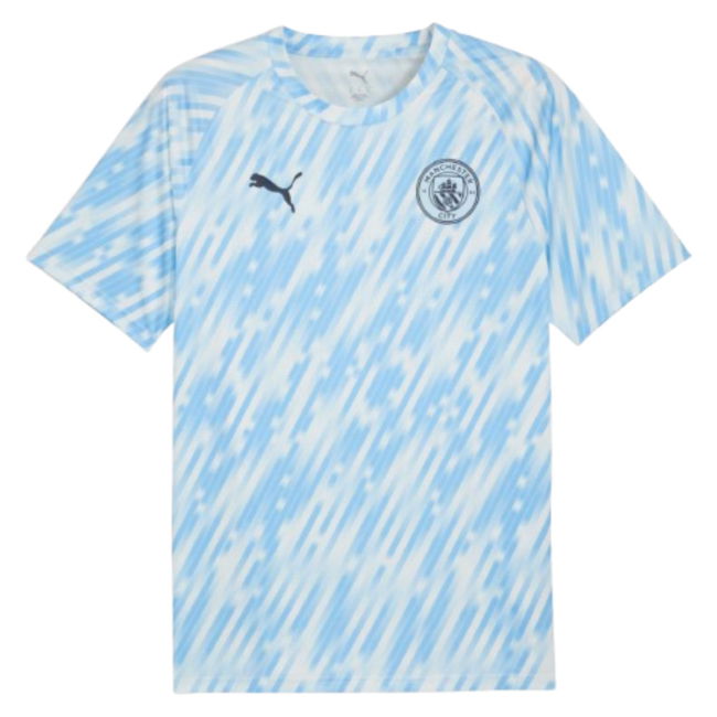 2025-2026 Man City Warm Up Jersey (Silver Sky) (Silva 21)