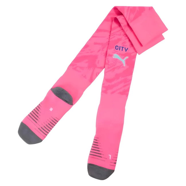 2025-2026 Man City Goalkeeper Home Socks (Pink)