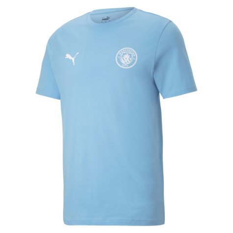 2025-2026 Man City FtblESS Tee (White) - Kids (Hemp 11)
