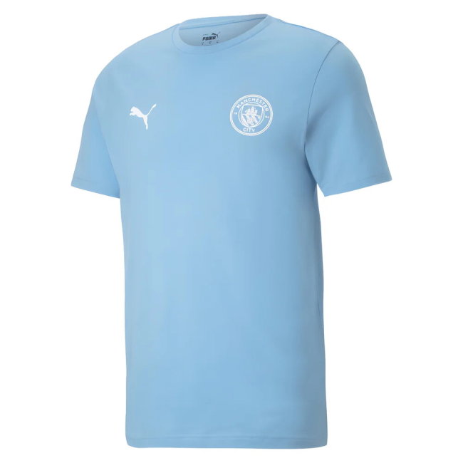 2025-2026 Man City FtblESS Tee (White) - Kids (Mahrez 26)