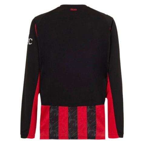 2025-2026 AC Milan Long Sleeve Home Shirt (Reijnders 14)