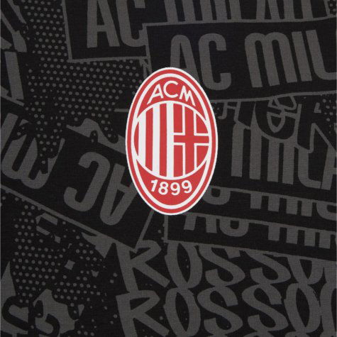 2025-2026 AC Milan ftblCulture Tee AOP (Black) (Reijnders 14)