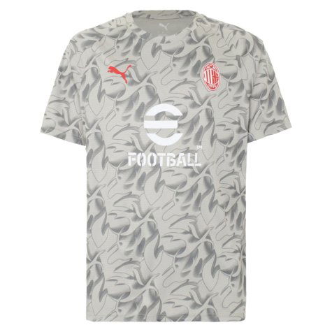2025-2026 AC Milan Warm Up Jersey (Smokey Gray) (Pulisic 11)