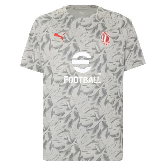 2025-2026 AC Milan Warm Up Jersey (Smokey Gray) (Pirlo 21)