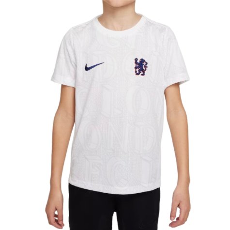 2025-2026 Chelsea Pre-Match Shirt (White) - Kids (Gusto 27)