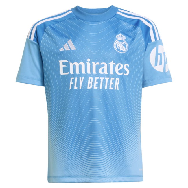 2025-2026 Real Madrid Home Goalkeeper Shirt (Blue) - Kids (Casillas 1)