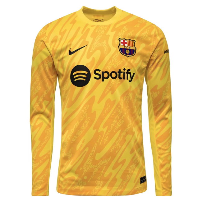 2024-2025 Barcelona Away Goalkeeper Shirt (Yellow) (Valdes 1)