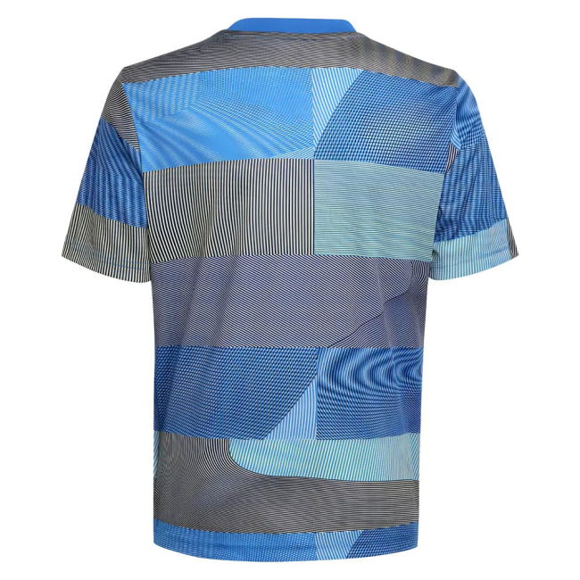 2025-2026 Real Madrid Pre-Match Shirt (Blue) - Kids (F.Mendy 23)