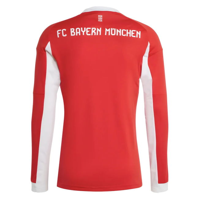 2025-2026 Bayern Munich Long Sleeve Home Shirt (Lewandowski 9)