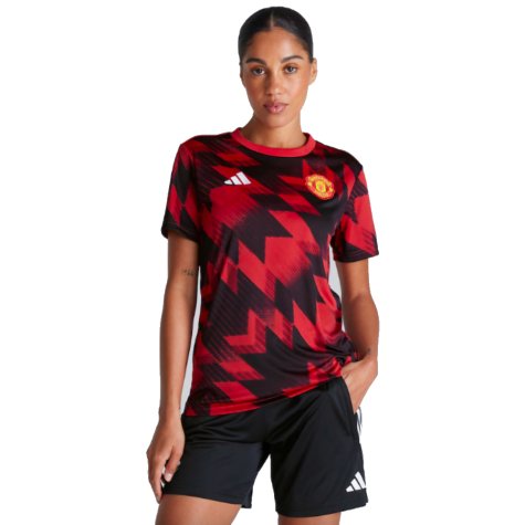 2025-2026 Man Utd Pre-Match Shirt (Red) - Womens (Shaw 23)