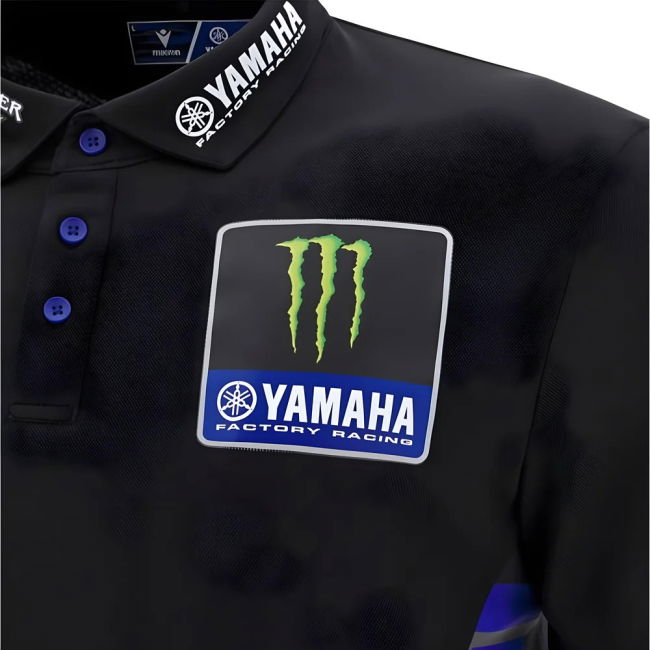 2025 Yamaha Factory Racing Team Poly Polo Shirt (Black)