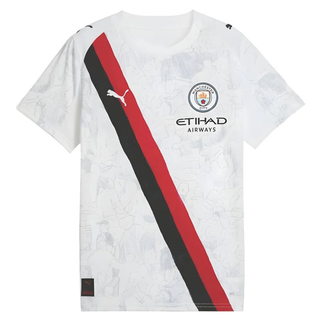 2025-2026 KIDSUPER x Manchester City CWC Away Shirt (White) - Kids (Your Name)