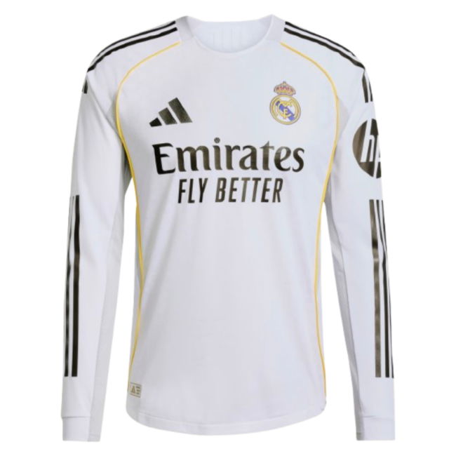 2025-2026 Real Madrid Authentic Long Sleeve Home Shirt (Camavinga 6)
