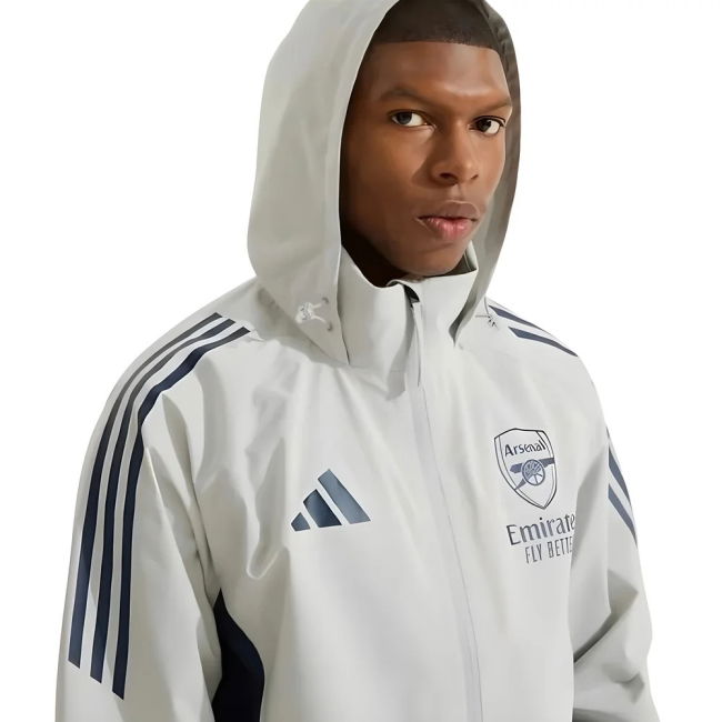 2025-2026 Arsenal Rain Jacket (Grey)