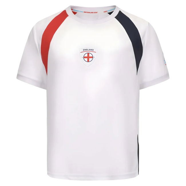 2025 England WEC Poly T-Shirt (White) - Kids (TOONE 10)