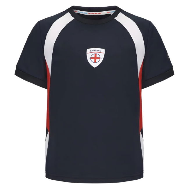 2025 England WEC Poly T-Shirt (Navy) - Kids (STANWAY 8)