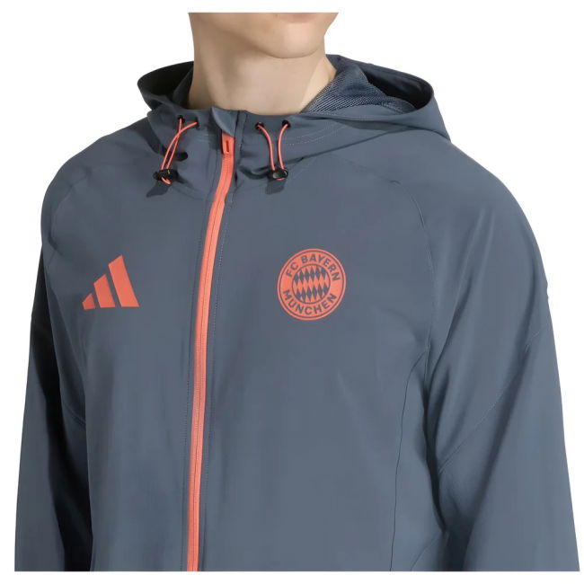 2025-2026 Bayern Munich Vis Tech Travel Jacket (Bold Onix)