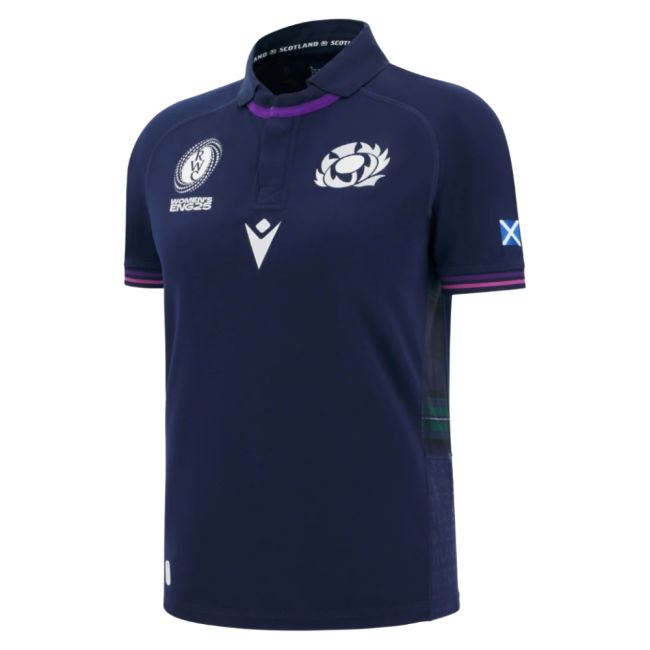 2025-2026 Scotland Home WRWC Poly Rugby Shirt (Kids) (Your Name)