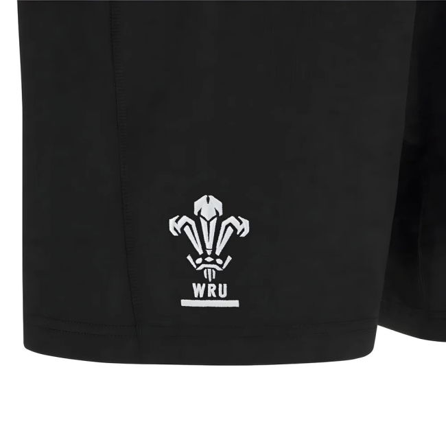 2025-2026 Wales Rugby Training Shorts (Black)
